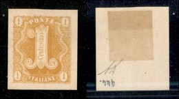 Regno - Posta Ordinaria  - 1863 - Saggi - Ronchi - 1 Cent (unificato 12) - Nuovo Con Gomma - Diena (250) - Altri & Non Classificati