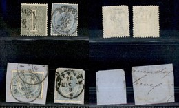 Regno - Posta Ordinaria  - 1863 (dicembre) Su De La Rue - 1 Cent (L14) + 15 Cent (L18) Usati + Due 15 Cent (L18) Su Fram - Other & Unclassified