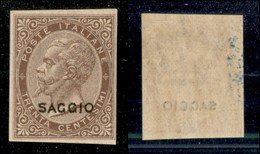 Regno - Posta Ordinaria  - 1863 - Saggi - 30 Cent De La Rue (L19) Non Dentellato - Gomma Originale (260) - Other & Unclassified