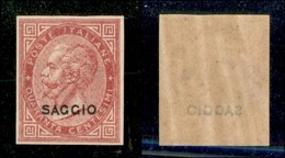 Regno - Posta Ordinaria  - 1863 - Saggi - 40 Cent De La Rue (L20) Non Dentellato - Gomma Integra (390) - Other & Unclassified