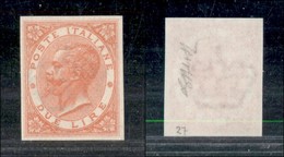 Regno - Posta Ordinaria  - 1866 - Prova D'Archivio - 2 Lire Torino (P22) - Gomma Integra - G. Bolaffi (750) - Other & Unclassified