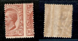Regno - Posta Ordinaria  - 1906 - 10 Cent Leoni (82na) Con Dentellatura Verticale Spostata A Destra - Gomma Integra (180 - Andere & Zonder Classificatie