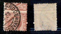 Regno - Posta Ordinaria  - 1906 - 10 Cent Leoni (82nb) Usato - Dentellatura Orizzontale Spostata In Alto - Non Quotato - Andere & Zonder Classificatie