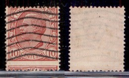 Regno - Posta Ordinaria  - 1906 - 10 Cent Leoni (82nc) Con Dentellatura Fortemente Spostata In Basso - Usato (150) - Andere & Zonder Classificatie