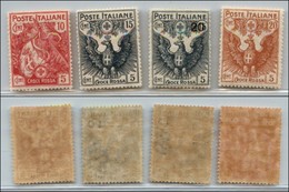 Regno - Posta Ordinaria  - 1915 - Croce Rossa (102/105) - Serie Completa - Gomma Integra (200) - Other & Unclassified