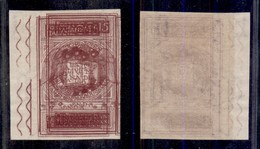 Regno - Posta Ordinaria  - 1921 - 1 Cent Dante (116c Varietà) Non Dentellato Con Doppia Stampa - Gomma Integra (360) - Other & Unclassified