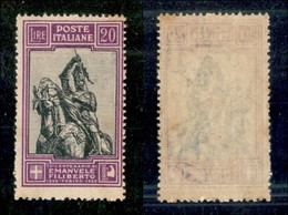 Regno - Posta Ordinaria  - 1928 – 20 Lire Filiberto (238) – Gomma Integra (200) - Other & Unclassified