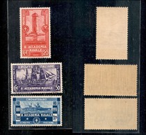 Regno - Posta Ordinaria  - 1931 - Accademia Navale (300/302) - Serie Completa - Gomma Integra (200) - Andere & Zonder Classificatie