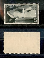 Regno - Posta Ordinaria  - 1934 - 5 Lire Calcio (71 - Aerea) - Gomma Integra (160) - Andere & Zonder Classificatie