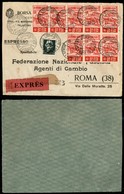 Regno - Posta Ordinaria  - Littorali - Blocco Di 8 Del 20 Cent (377) + Complementare (246) - Frontespizio Di Espresso Da - Andere & Zonder Classificatie