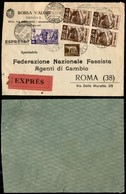Regno - Posta Ordinaria  - Littorali (378 Quartina + 379) + Complementare (243) - Frontespizio Di Espresso Da Genova A R - Other & Unclassified