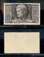 Regno - Posta Ordinaria  - 1937 - 5 Lire Augusto (110 - Aerea) - Gomma Integra - Andere & Zonder Classificatie
