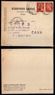 Regno - Posta Ordinaria  - 20 Cent (537) - Coppia Su Estratto Conto Da Roma Del 9.7.45 - Andere & Zonder Classificatie