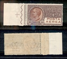 Regno - Posta Aerea - 1928 - 80 Cent (3A - Aerea) - Bordo Foglio - Gomma Integra (110+) - Sonstige & Ohne Zuordnung