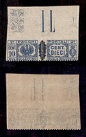 Regno - Pacchi Postali - 1945 - 10 Cent (49fa) Dentellato Solo In Basso Con Bordo Foglio - Gomma Integra (300+) - Other & Unclassified