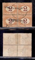 Regno - Segnatasse - 1870 - 2 Cent (4) - Quartina Usata (185) - Other & Unclassified