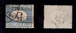 Regno - Segnatasse - 1870 - 5 Lire (13b) Usato - Cifre Capovolte - Cert. AG (2.000) - Other & Unclassified