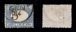 Regno - Segnatasse - 1870 - 5 Lire (13 - Varietà Da) Usato - Cifra A Sinistra - Non Catalogato - Other & Unclassified