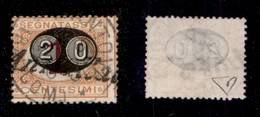 Regno - Segnatasse - 1890 - 20 Cent Su 1 (18b) Usato - Soprastampa Spostata - Cert. Diena (700) - Sonstige & Ohne Zuordnung