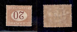 Regno - Segnatasse - 1894 - 20 Cent (22a) - Cifre Capovolte - Gomma Originale - Ottimamente Centrato - Sonstige & Ohne Zuordnung
