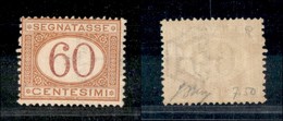 Regno - Segnatasse - 1890 - 60 Cent (26) - Gomma Originale - Oliva (180) - Other & Unclassified