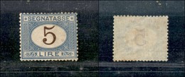 Regno - Segnatasse - 1903 - 5 Lire (30) - Gomma Originale (400) - Other & Unclassified