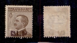 Regno - Blp - 1921 - 40 Cent (4C - Vinacea) Con Spazio Tipografico A Sinistra - Gomma Originale - Non Catalogato - Sonstige & Ohne Zuordnung