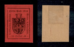 Occupazioni I Guerra Mondiale - Merano - 1918 - 10 Heller (5) - Gomma Originale (600) - Other & Unclassified