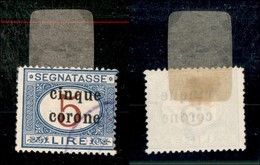 Occupazioni I Guerra Mondiale - Trento E Trieste - 1919 - 5 Corone Su 5 Lire (9) Usato (400) - Autres & Non Classés