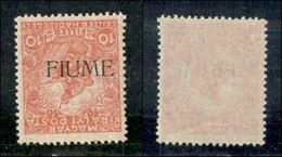 Occupazioni I Guerra Mondiale - Fiume - 1918 - 10 Filler (1Ab) Con Soprastampa Capovolta - Gomma Integra (150) - Autres & Non Classés