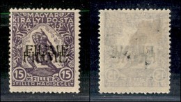 Occupazioni I Guerra Mondiale - Fiume - 1918 - 15 Filler (2b) Con Doppia Soprastampa - Gomma Originale (200) - Other & Unclassified