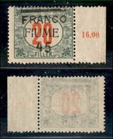 Occupazioni I Guerra Mondiale - Fiume - 1919 - 45 Su 20 Filler (30) Bordo Foglio - Gomma Integra (200+) - Other & Unclassified