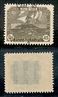 Occupazioni I Guerra Mondiale - Fiume - 1920 - 45 Cent Su 45 Valore Globale (104fc-varietà) - Cent 45 In Alto - Gomma In - Other & Unclassified