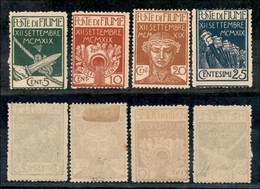 Occupazioni I Guerra Mondiale - Fiume - 1920 - Legionari (127/130) - Serie Completa - Gomma Originale (220) - Other & Unclassified