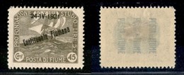 Occupazioni I Guerra Mondiale - Fiume - 1921 - 45 Cent Costituente (168nfa Varietà Nk) 921 Disallineati + Spazio Tipogra - Other & Unclassified
