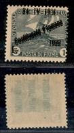 Occupazioni I Guerra Mondiale - Fiume - 1922 - 1 Lira Costituente (186f Varietà) - Doppia Soprastampa + Dentellatura Des - Other & Unclassified