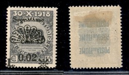 Occupazioni I Guerra Mondiale - Fiume - 1921 - 0.02 Su 15 Cent (15-varietà) Con Soprastampa In Basso - Gomma Originale - - Other & Unclassified