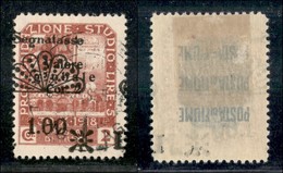Occupazioni I Guerra Mondiale - Fiume - 1921 - Lire 1,00 Su 2 Corone (35s/sa) Con L A Destra (a Cavallo) - Usato - Other & Unclassified