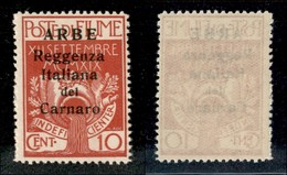 Occupazioni I Guerra Mondiale - Arbe - 1920 - 10 Cent (6) - Gomma Integra (137) - Other & Unclassified