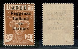 Occupazioni I Guerra Mondiale - Arbe - 1920 - 20 Cent (7) - Gomma Integra (275) - Other & Unclassified