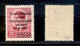 Occupazioni II Guerra Mondiale - Lubiana - 1941 - 30 Din (33) - Gomma Integra (325) - Sonstige & Ohne Zuordnung