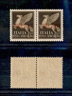 Occupazioni II Guerra Mondiale - Isole Jonie - 1941 - 50 Cent (1/1aa-Aerea) Coppia Con Errore SOLE A Destra - Gomma Inte - Autres & Non Classés