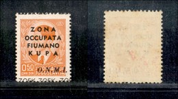 Occupazioni II Guerra Mondiale - Zona Fiumano Kupa - 1941 - 50 Para (32c) Con Soprastampa Spostata - Gomma Integra (225) - Other & Unclassified