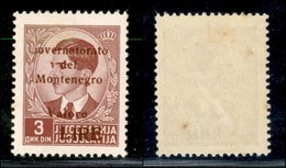 Occupazioni II Guerra Mondiale - Montenegro - 1942 - 3 Din (53e) - G Rotta - Gomma Integra (135) - Altri & Non Classificati