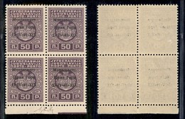 Occupazioni II Guerra Mondiale - Montenegro - 1941 - Segnatasse - 50 Pare (1) In Quartina - Tre Pezzi Con Errori (gb-ga- - Other & Unclassified