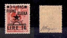 Occupazioni II Guerra Mondiale - Occupazione Jugoslava - 1945 - 16 Lire Su 75 Cent (21 - Senza Filigrana) - Gomma Integr - Other & Unclassified
