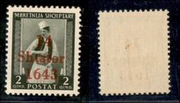 Occupazioni II Guerra Mondiale - Occupazione Tedesca - 1943 - 2 Qind (2g) - Errore 1643 - Gomma Integra (480) - Other & Unclassified