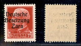 Occupazioni II Guerra Mondiale - Occupazione Tedesca - 1943 - 75 Cent (8e - Primo Tipo) Con Soprastampa A Sinistra - Gom - Other & Unclassified