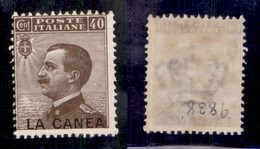Uffici Postali All'Estero - La Canea - 1910 - 40 Cent Michetti (18a) Con Soprastampa In Basso - Gomma Originale (220) - Andere & Zonder Classificatie