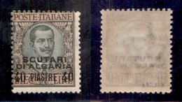 Uffici Postali All'Estero - Scutari D'Albania - 1911 - 40 Piastre Su 10 Lire (8) - Gomma Integra (232) - Other & Unclassified